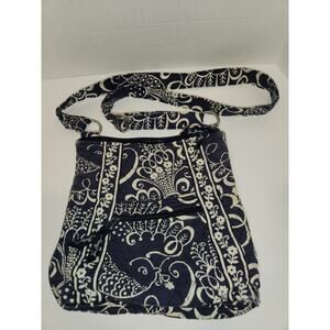 Vera Bradley Navy Scroll Crossbody Purse Boho Festival